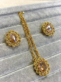 Bright Gold Earring Tops & Tikka Set - SOKORA JEWELSBright Gold Earring Tops & Tikka Set