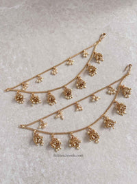 Bright Gold Jhumka Earring chains - SOKORA JEWELSBright Gold Jhumka Earring chainsEARRINGS