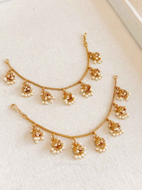 Bright Gold Jhumka Earring chains (Sahare) - SOKORA JEWELSBright Gold Jhumka Earring chains (Sahare)EARRINGS
