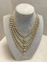 Bright Gold Multi Strand Mala Set - SOKORA JEWELSBright Gold Multi Strand Mala Set