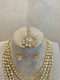 Bright Gold Multi Strand Mala Set - SOKORA JEWELSBright Gold Multi Strand Mala Set