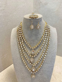 Bright Gold Multi Strand Mala Set - SOKORA JEWELSBright Gold Multi Strand Mala Set