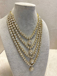 Bright Gold Multi Strand Mala Set - SOKORA JEWELSBright Gold Multi Strand Mala Set