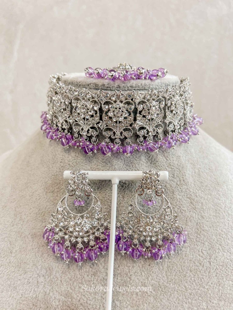 Brittney Silver Choker Sets - SOKORA JEWELSBrittney Silver Choker Sets