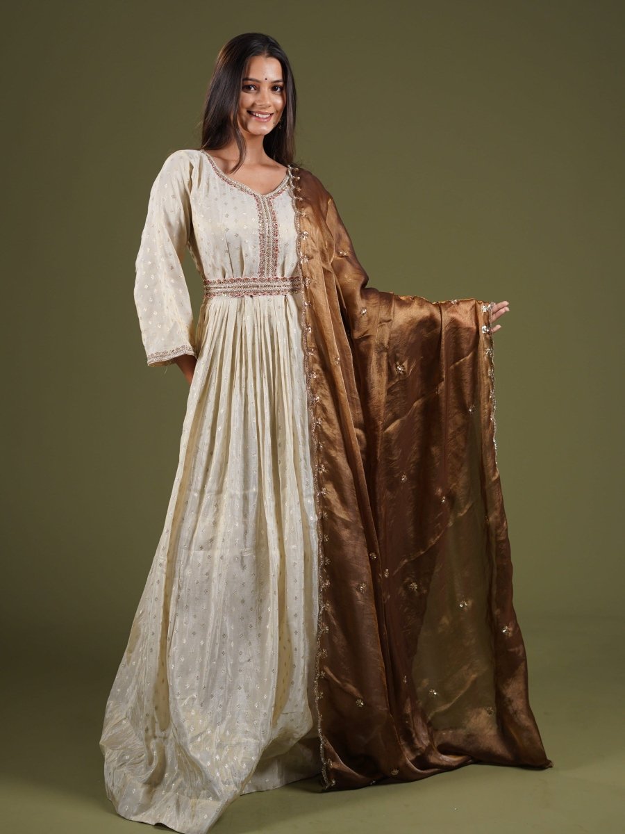 Bronze Embellished Occasion Dupatta - SOKORA JEWELSBronze Embellished Occasion Dupatta