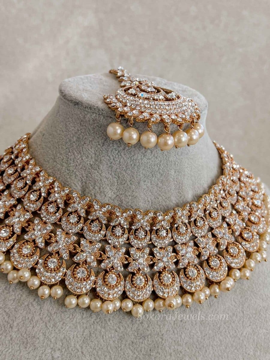 Camelia Rose Gold Bridal set - SOKORA JEWELSCamelia Rose Gold Bridal set