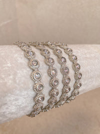 Camellia Kada Bangles - Silver - SOKORA JEWELSCamellia Kada Bangles - SilverBANGLES