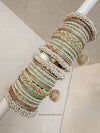Celine Luxury Pearly Bangle Set - Mint - SOKORA JEWELSCeline Luxury Pearly Bangle Set - MintBANGLES