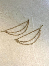 Champagne Bead Earring Chains - SOKORA JEWELSChampagne Bead Earring ChainsEARRINGS