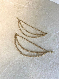 Champagne Bead Earring Chains - SOKORA JEWELSChampagne Bead Earring ChainsEARRINGS