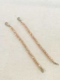 Champagne Beaded Earring Chains - SOKORA JEWELSChampagne Beaded Earring ChainsEARRINGS