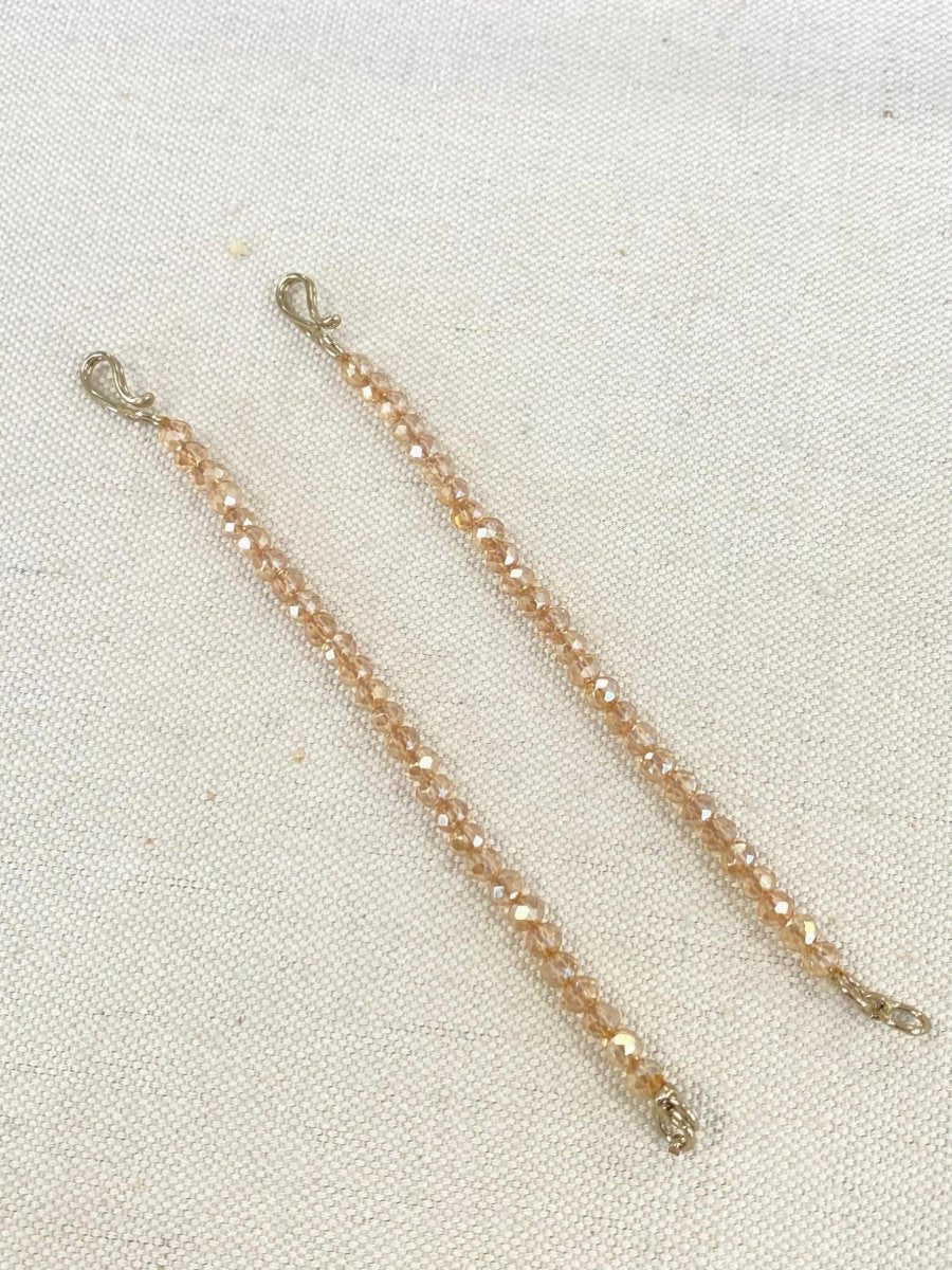 Champagne Beaded Earring Chains - SOKORA JEWELSChampagne Beaded Earring ChainsEARRINGS