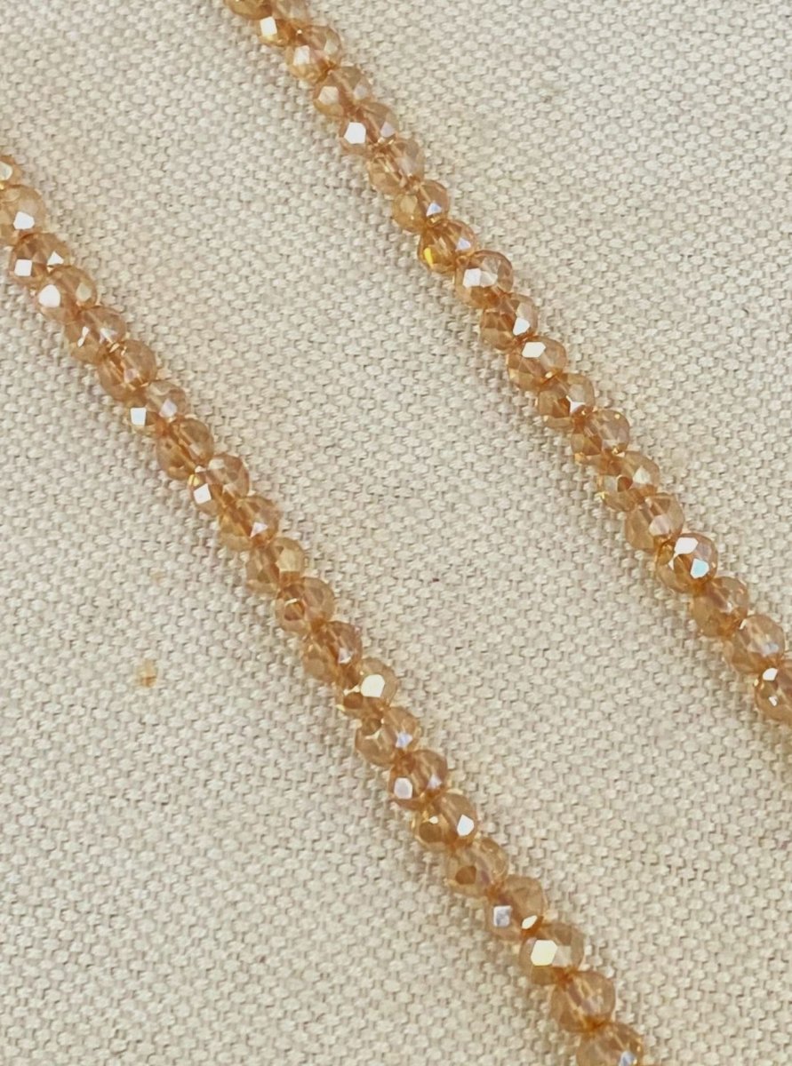 Champagne Beaded Earring Chains - SOKORA JEWELSChampagne Beaded Earring ChainsEARRINGS