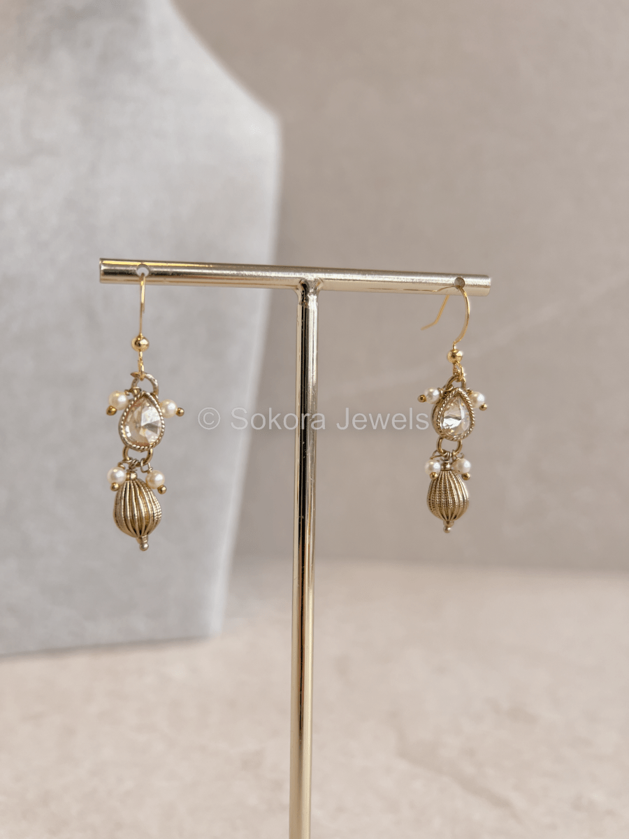 Champagne Drop Earrings - Golden - SOKORA JEWELSChampagne Drop Earrings - Golden