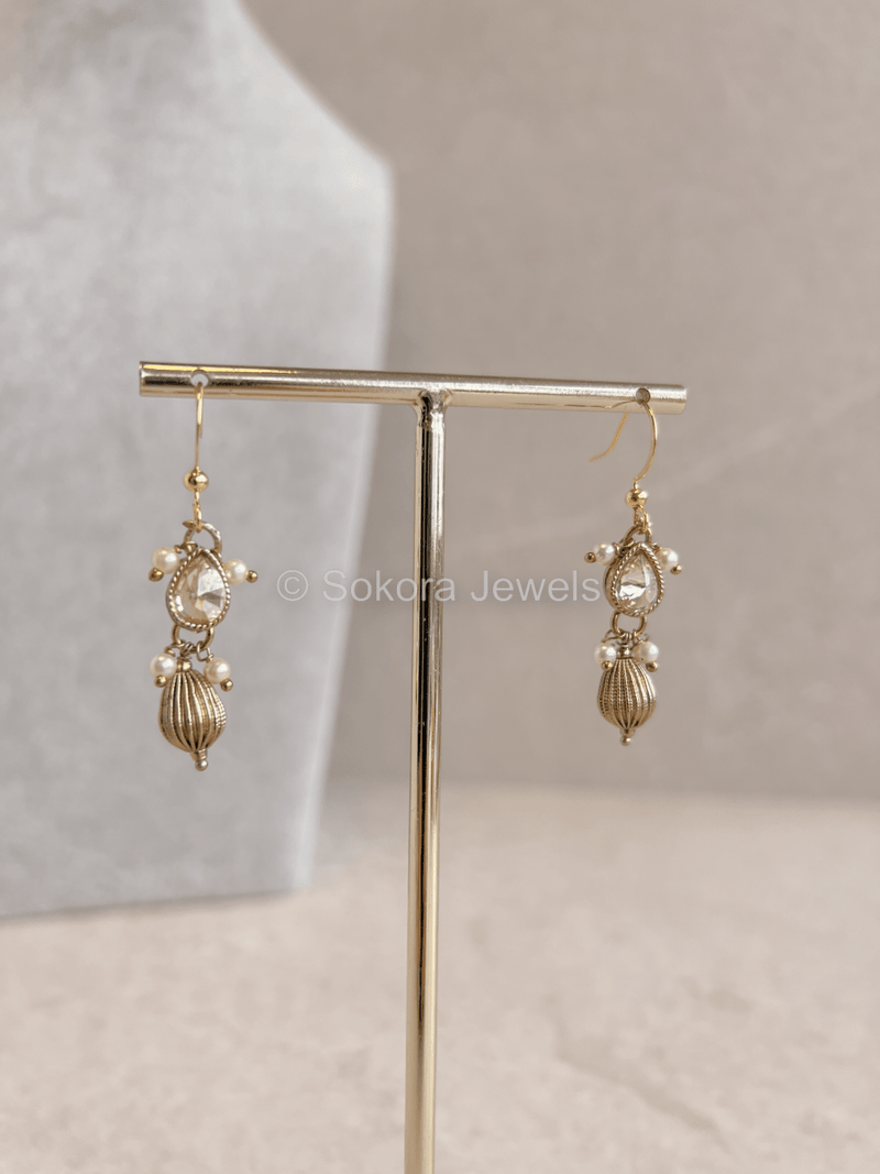 Champagne Drop Earrings - Golden - SOKORA JEWELSChampagne Drop Earrings - Golden