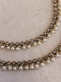 Champagne Pearl Anklets - SOKORA JEWELSChampagne Pearl Anklets