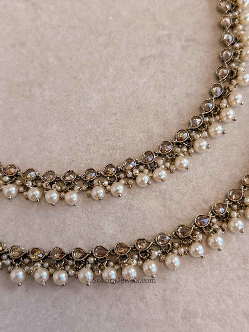 Champagne Pearl Anklets - SOKORA JEWELSChampagne Pearl Anklets