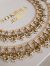 Champagne Pearl Droplet Anklets - SOKORA JEWELSChampagne Pearl Droplet Anklets