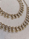 Champagne Pearl Droplet Anklets - SOKORA JEWELSChampagne Pearl Droplet Anklets