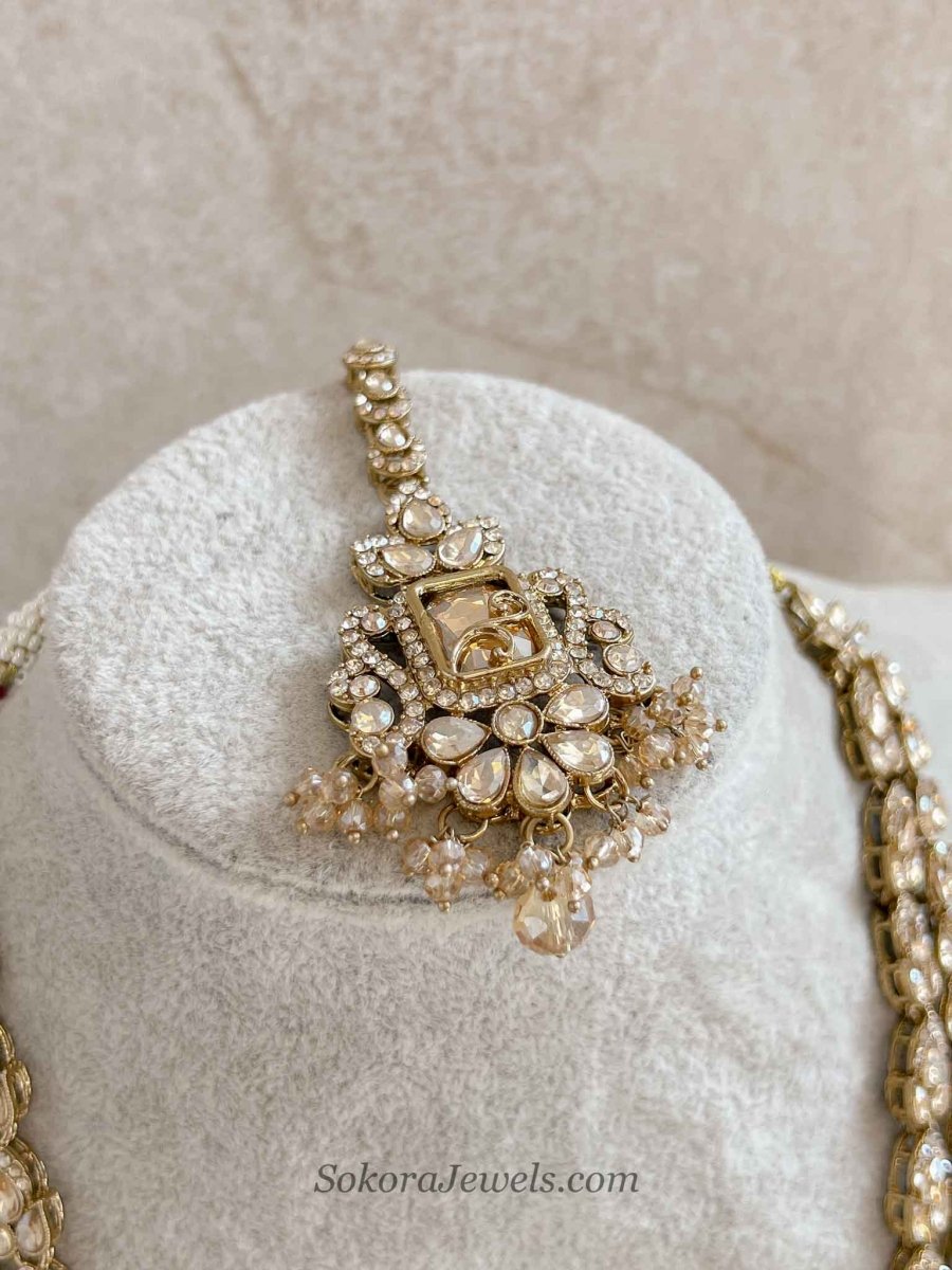 Champagne Pendant layered Necklace - SOKORA JEWELSChampagne Pendant layered Necklace