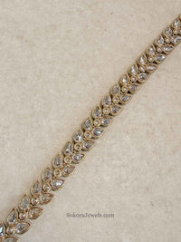 Champagne Zircon Bridal Waist Chain - SOKORA JEWELSChampagne Zircon Bridal Waist Chain