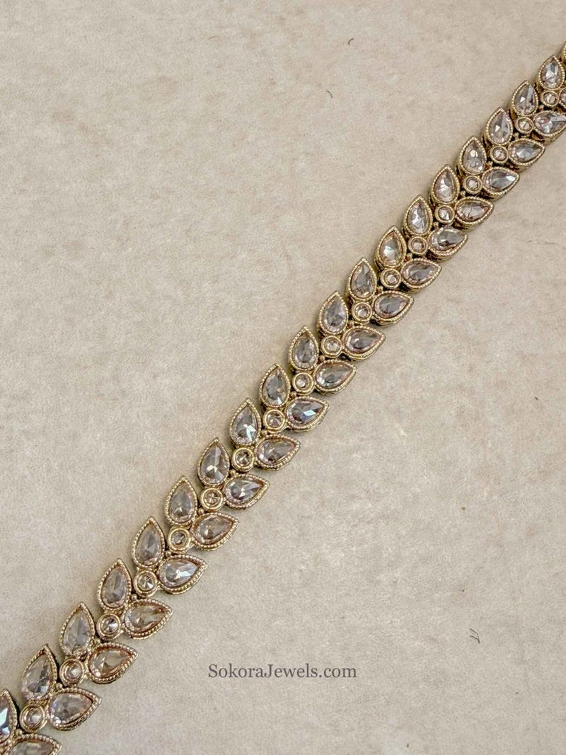 Champagne Zircon Bridal Waist Chain - SOKORA JEWELSChampagne Zircon Bridal Waist Chain