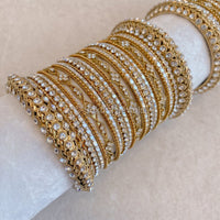 Chandni Bangle Set - Clear - SOKORA JEWELSChandni Bangle Set - ClearBANGLES