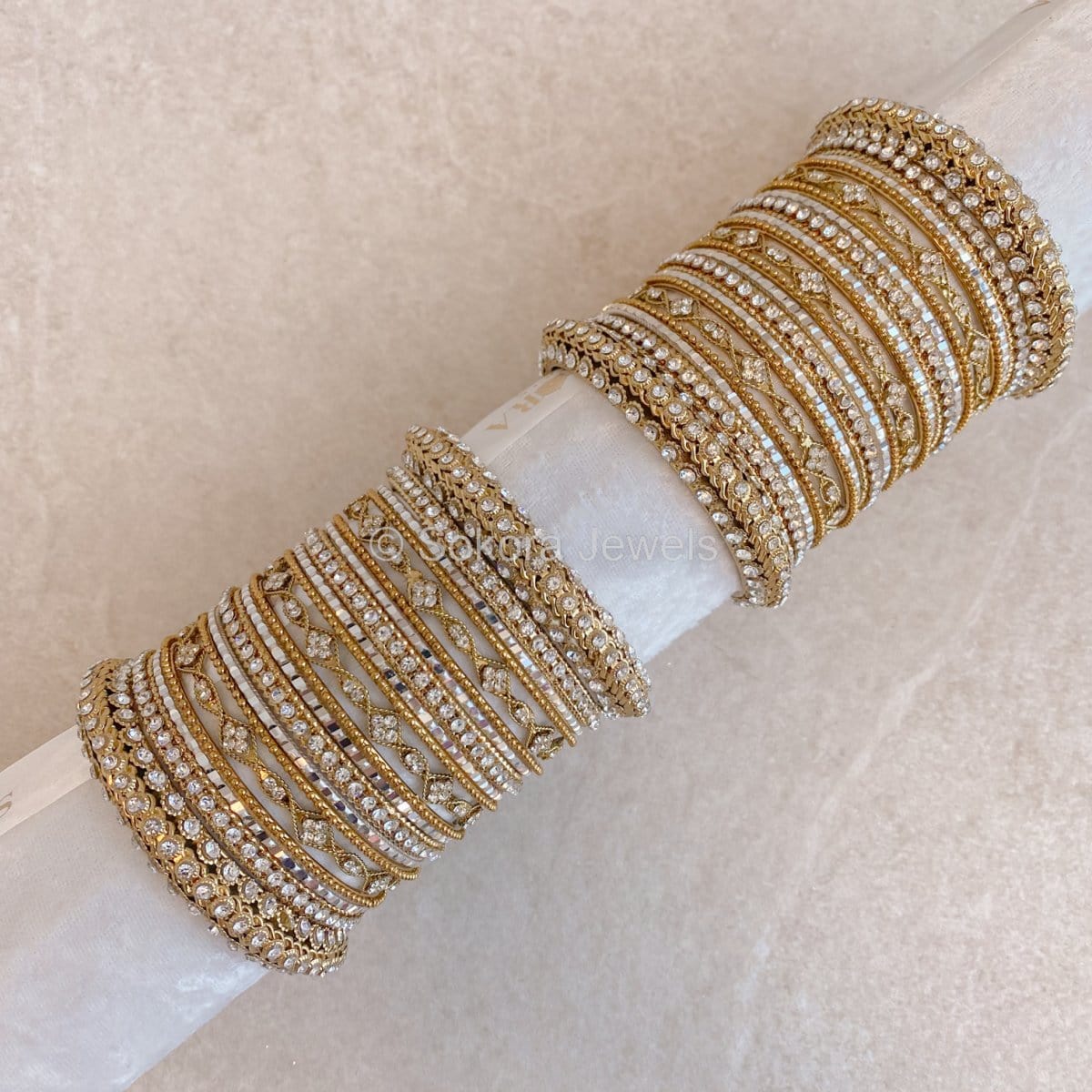 Chandni Bangle Set - Clear – SOKORA JEWELS