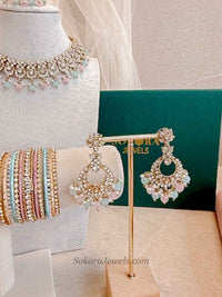 Charmi 4 Piece Jewelry Set Box - Blue & Pink - SOKORA JEWELSCharmi 4 Piece Jewelry Set Box - Blue & Pink
