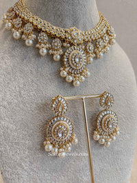 Chhaya Faux Kundan Necklace Sets - SOKORA JEWELSChhaya Faux Kundan Necklace Sets