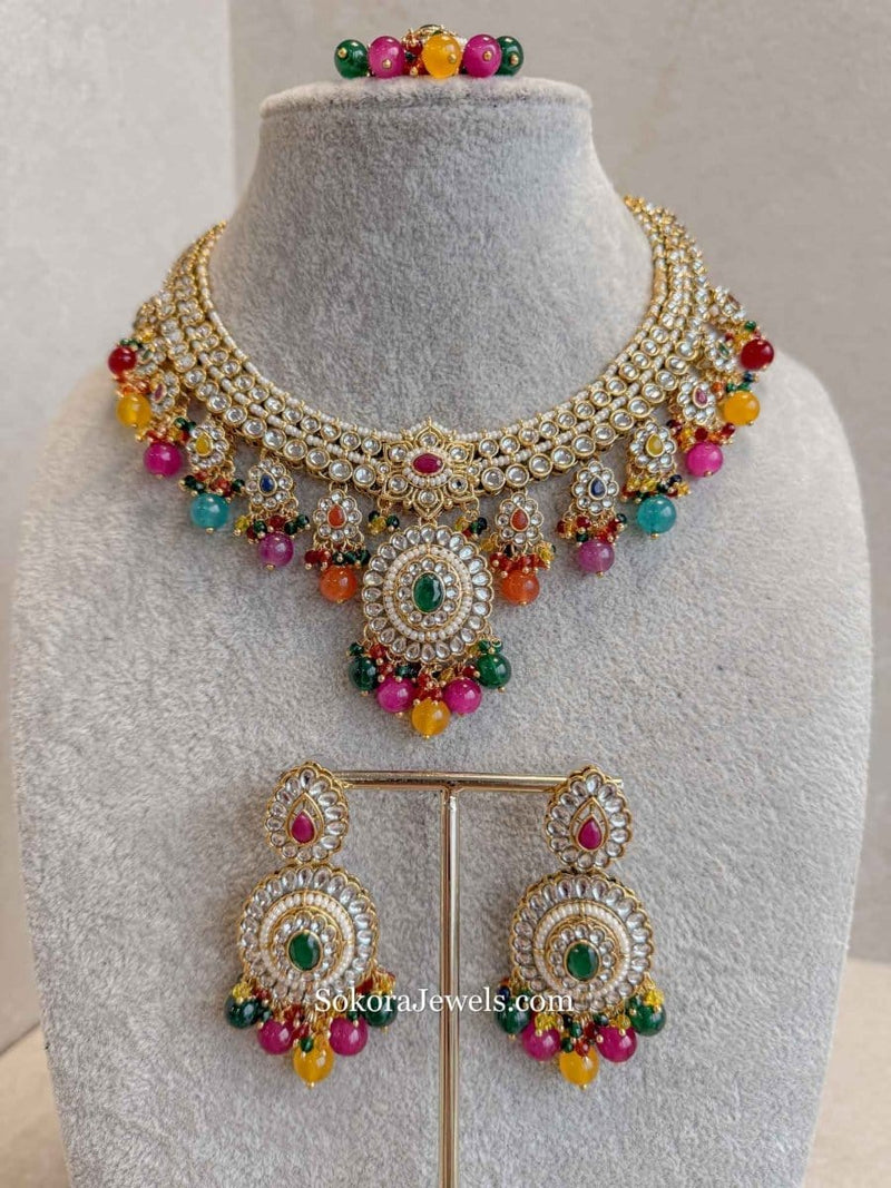 Chhaya Faux Kundan Necklace Sets - SOKORA JEWELSChhaya Faux Kundan Necklace Sets