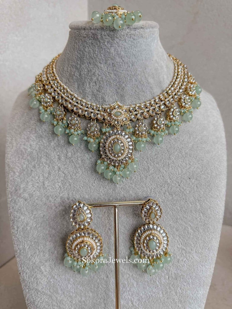 Chhaya Faux Kundan Necklace Sets - SOKORA JEWELSChhaya Faux Kundan Necklace Sets