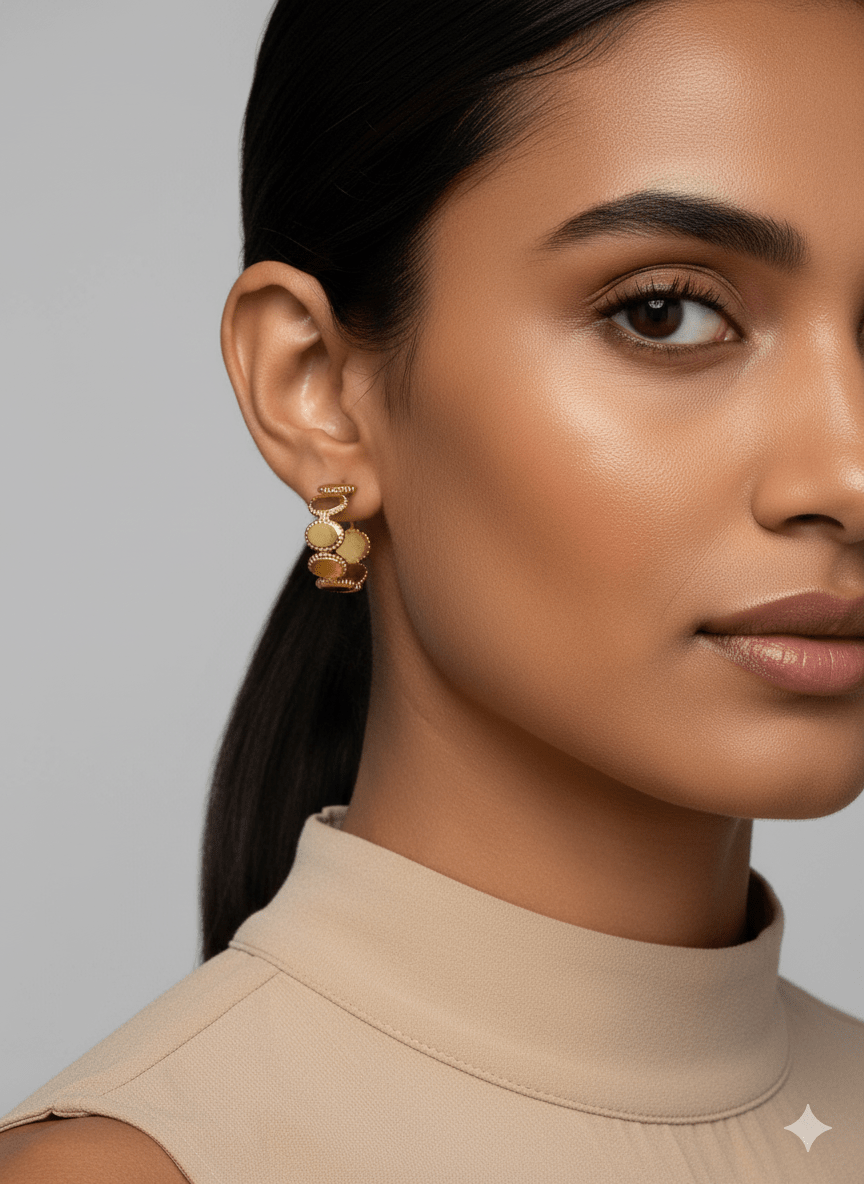 Chunky Coin Hoops - SOKORA JEWELSChunky Coin Hoops