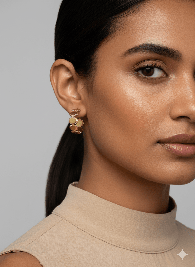 Chunky Coin Hoops - SOKORA JEWELSChunky Coin Hoops