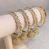 Chunky Husna Jhumka Bangles - Champagne - SOKORA JEWELSChunky Husna Jhumka Bangles - ChampagneBANGLES