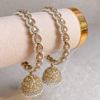 Chunky Husna Jhumka Bangles - Champagne - SOKORA JEWELSChunky Husna Jhumka Bangles - ChampagneBANGLES