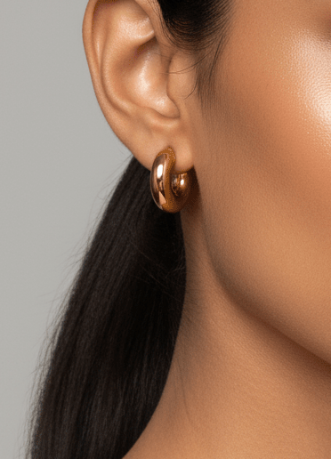 Classic Gold Chunky Hoop Earrings - SOKORA JEWELSClassic Gold Chunky Hoop Earrings