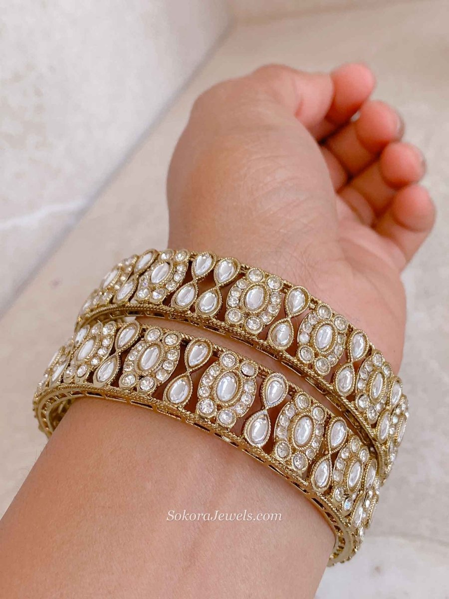 Clear Chunky Kada Bangles - SOKORA JEWELSClear Chunky Kada BanglesBANGLES