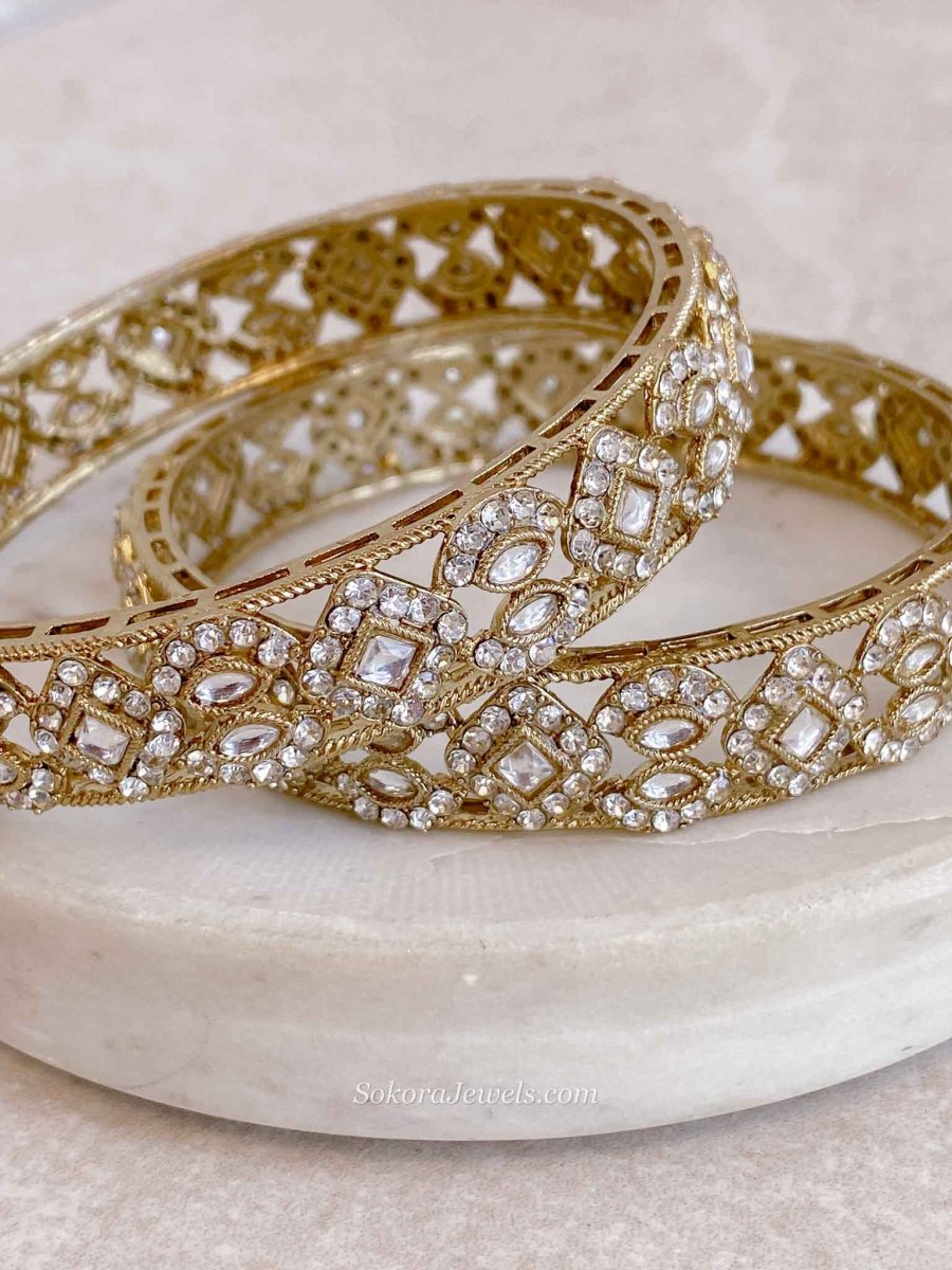 Clear Chunky Kada Bangles - SOKORA JEWELSClear Chunky Kada BanglesBANGLES