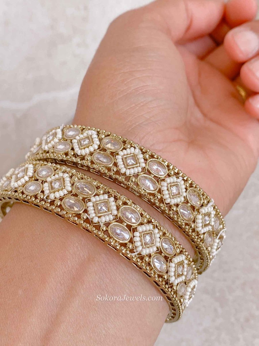 Clear Chunky Kada Bangles - SOKORA JEWELSClear Chunky Kada BanglesBANGLES