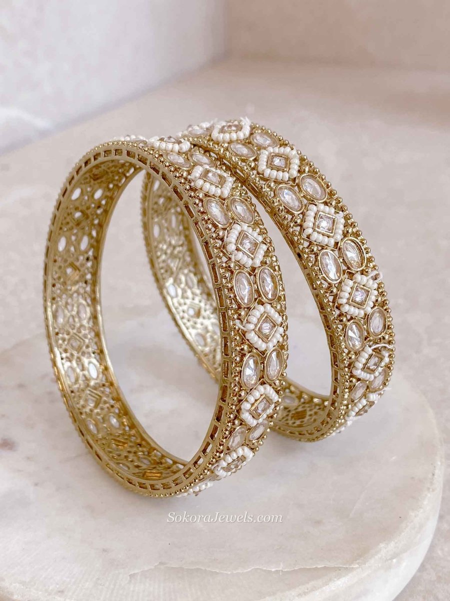 Clear Chunky Kada Bangles - SOKORA JEWELSClear Chunky Kada BanglesBANGLES
