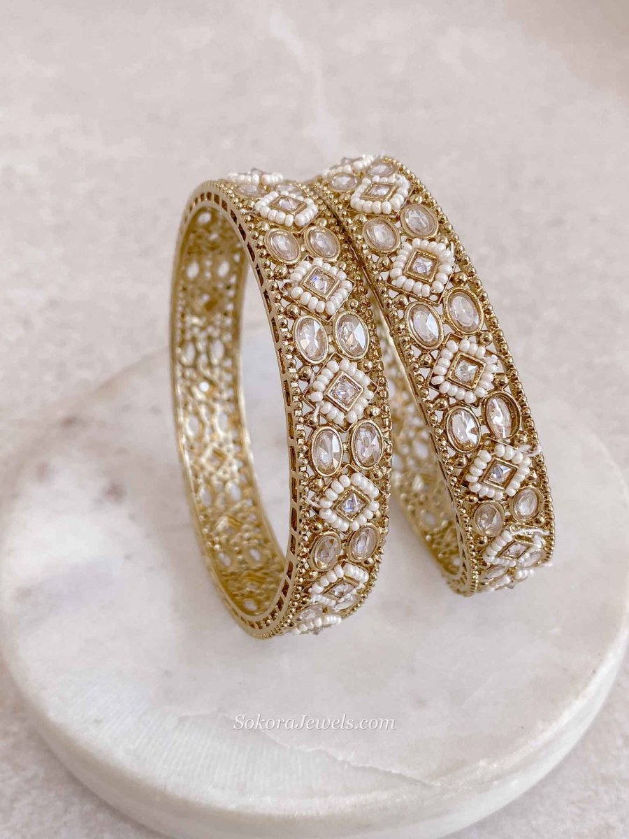 Clear Chunky Kada Bangles - SOKORA JEWELSClear Chunky Kada BanglesBANGLES