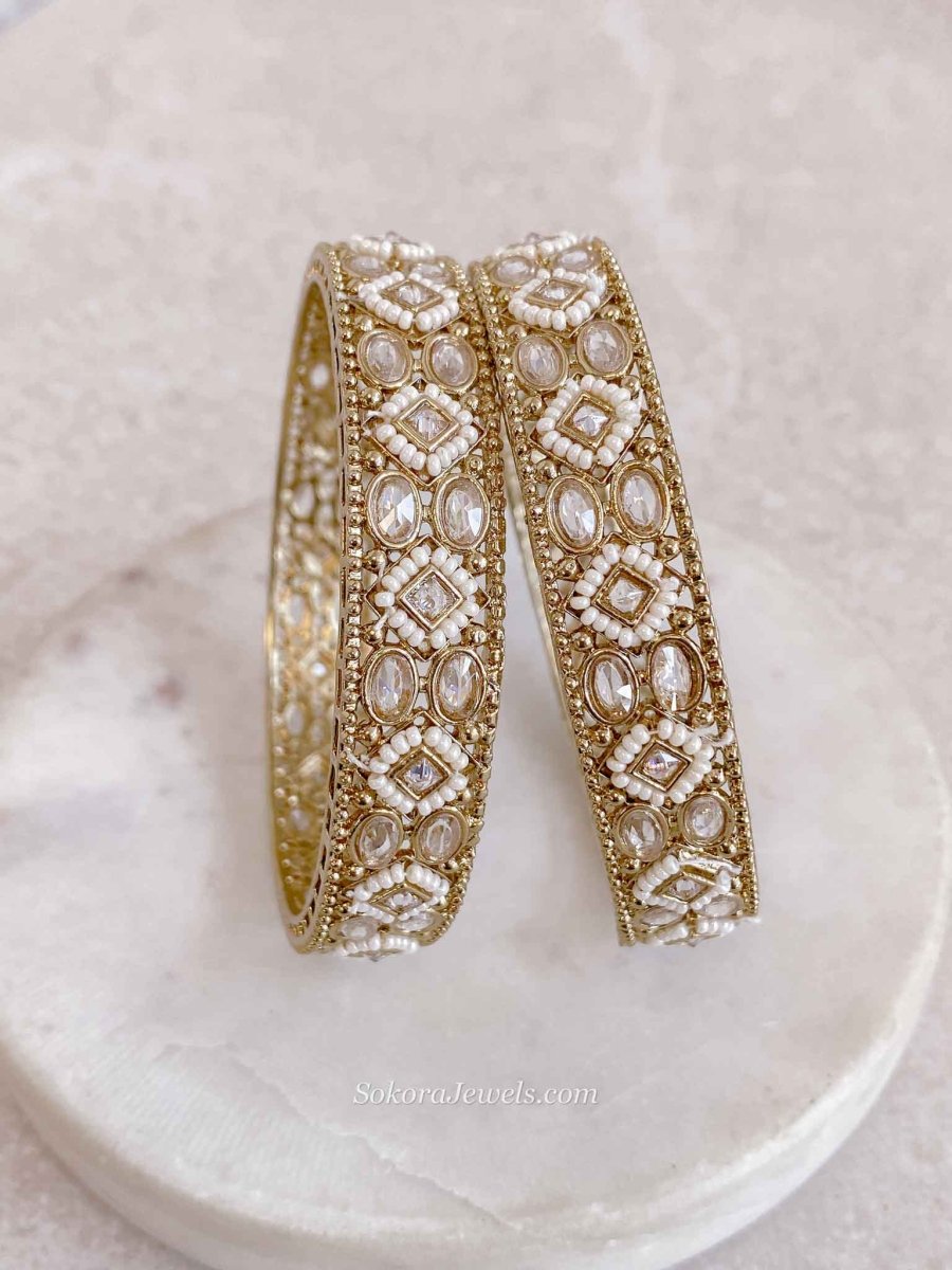 Clear Chunky Kada Bangles - SOKORA JEWELSClear Chunky Kada BanglesBANGLES