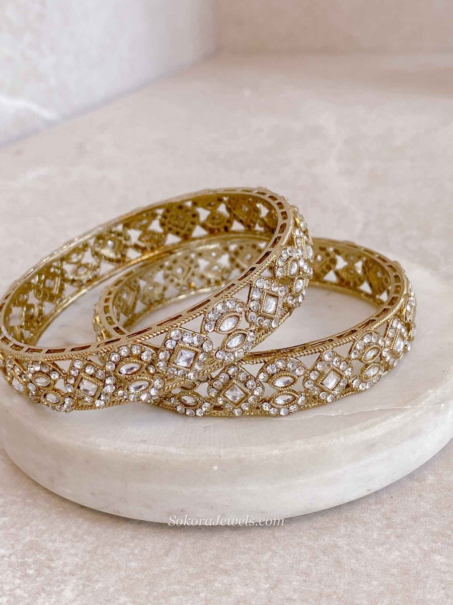 Clear Chunky Kada Bangles - SOKORA JEWELSClear Chunky Kada BanglesBANGLES