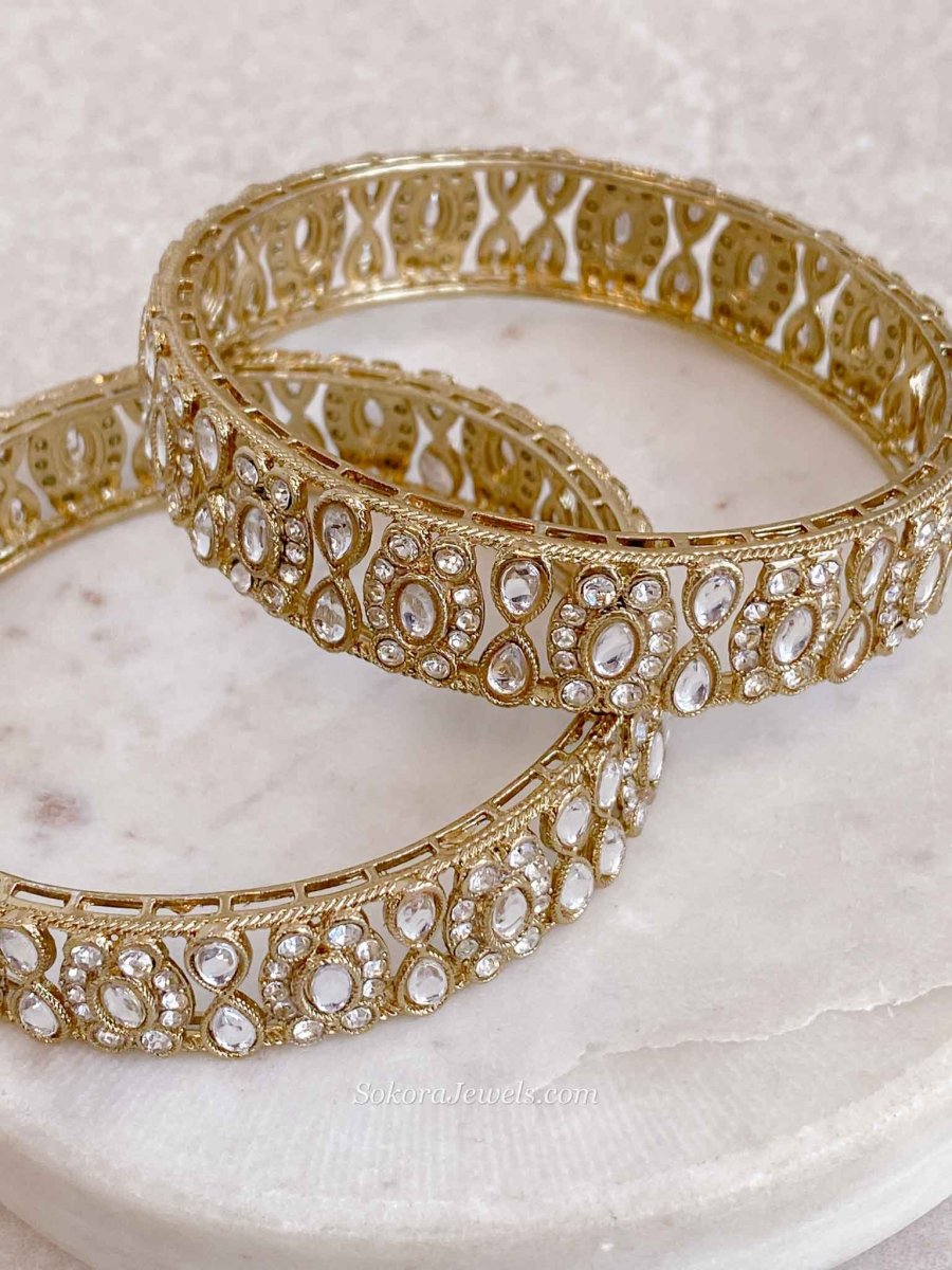 Clear Chunky Kada Bangles - SOKORA JEWELSClear Chunky Kada BanglesBANGLES