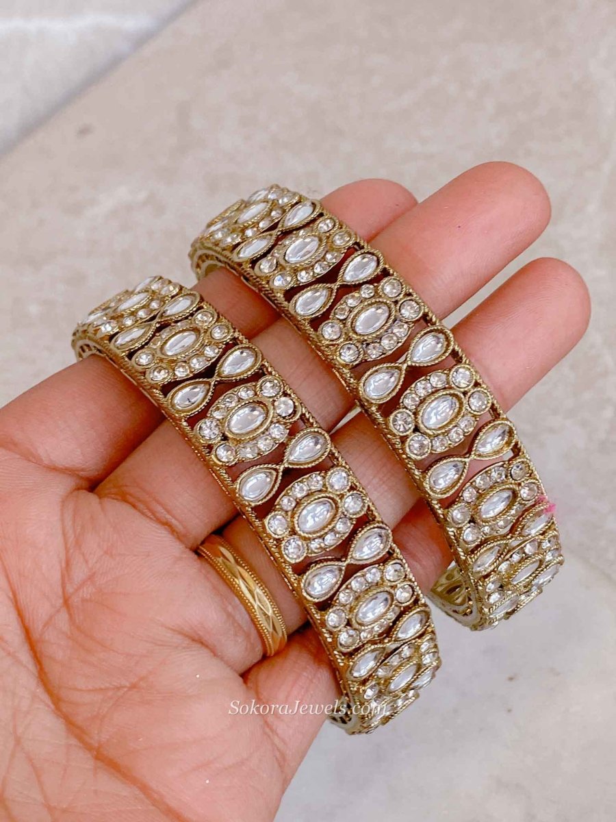 Clear Chunky Kada Bangles - SOKORA JEWELSClear Chunky Kada BanglesBANGLES