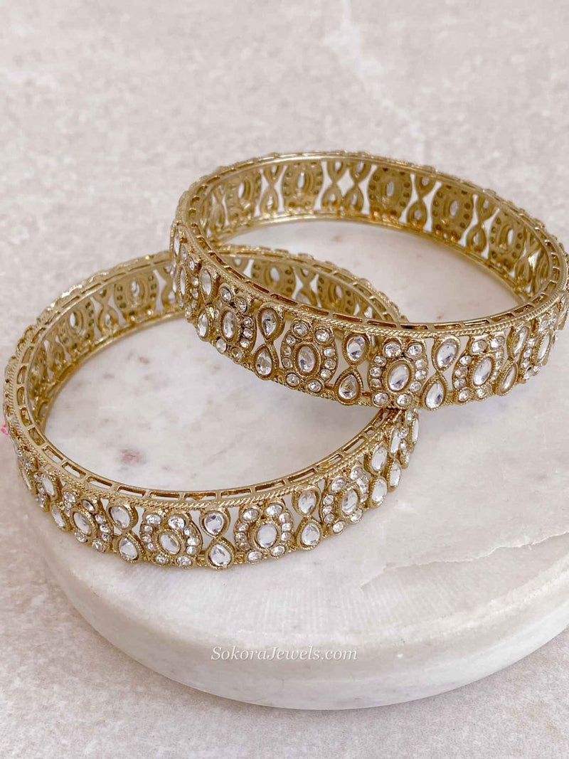 Clear Chunky Kada Bangles - SOKORA JEWELSClear Chunky Kada BanglesBANGLES