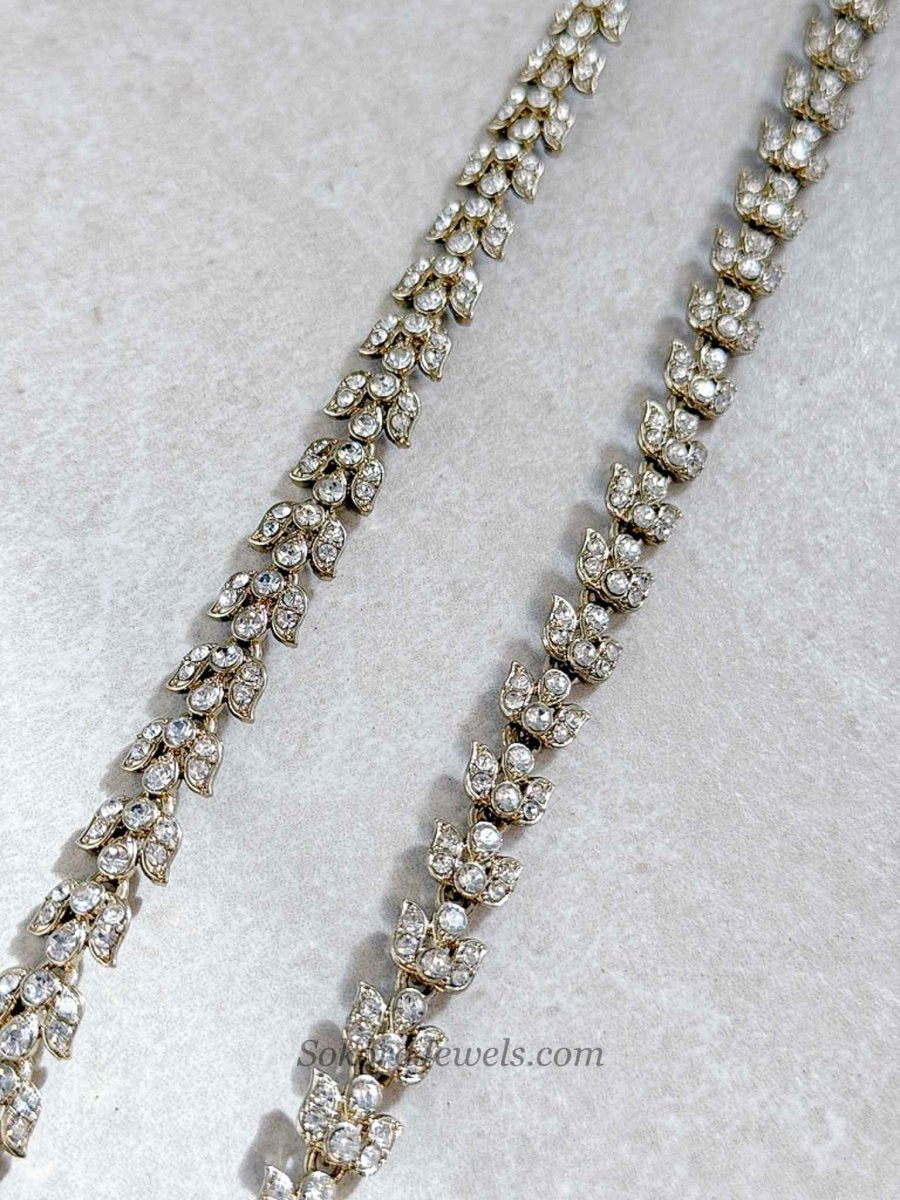 Clear Crystal Anklets - SOKORA JEWELSClear Crystal Anklets