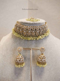 Clear Crystal Choker Set - SOKORA JEWELSClear Crystal Choker Set