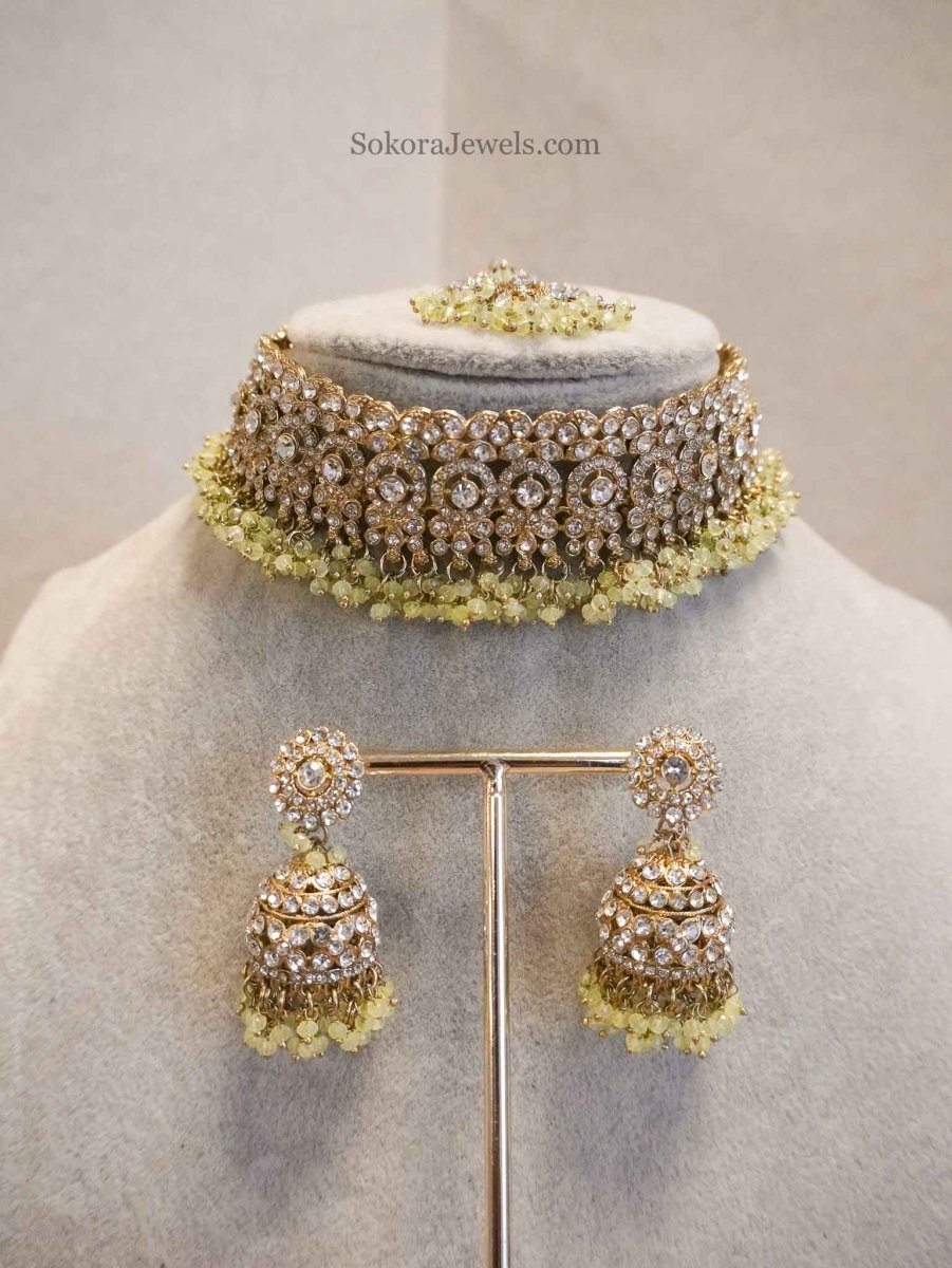 Clear Crystal Choker Set - SOKORA JEWELSClear Crystal Choker Set